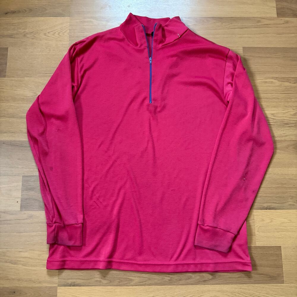 Vintage 90's Patagonia Vibrant Pink 1/4 Zip Pullover Capilene Layer Jacket Sz XL